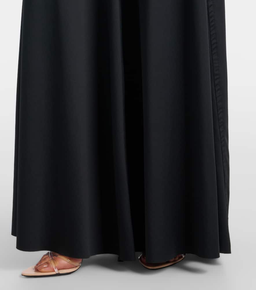 Gathered jersey open-back gown