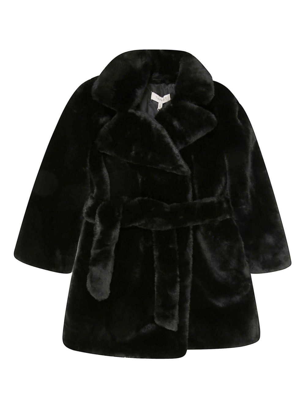 Faux-fur coat - Black