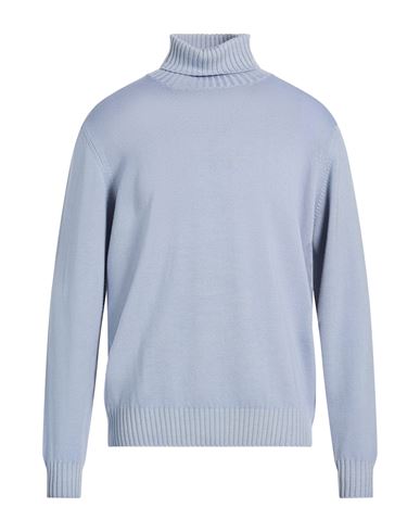 Man Turtleneck Sky blue Size 46 Merino Wool