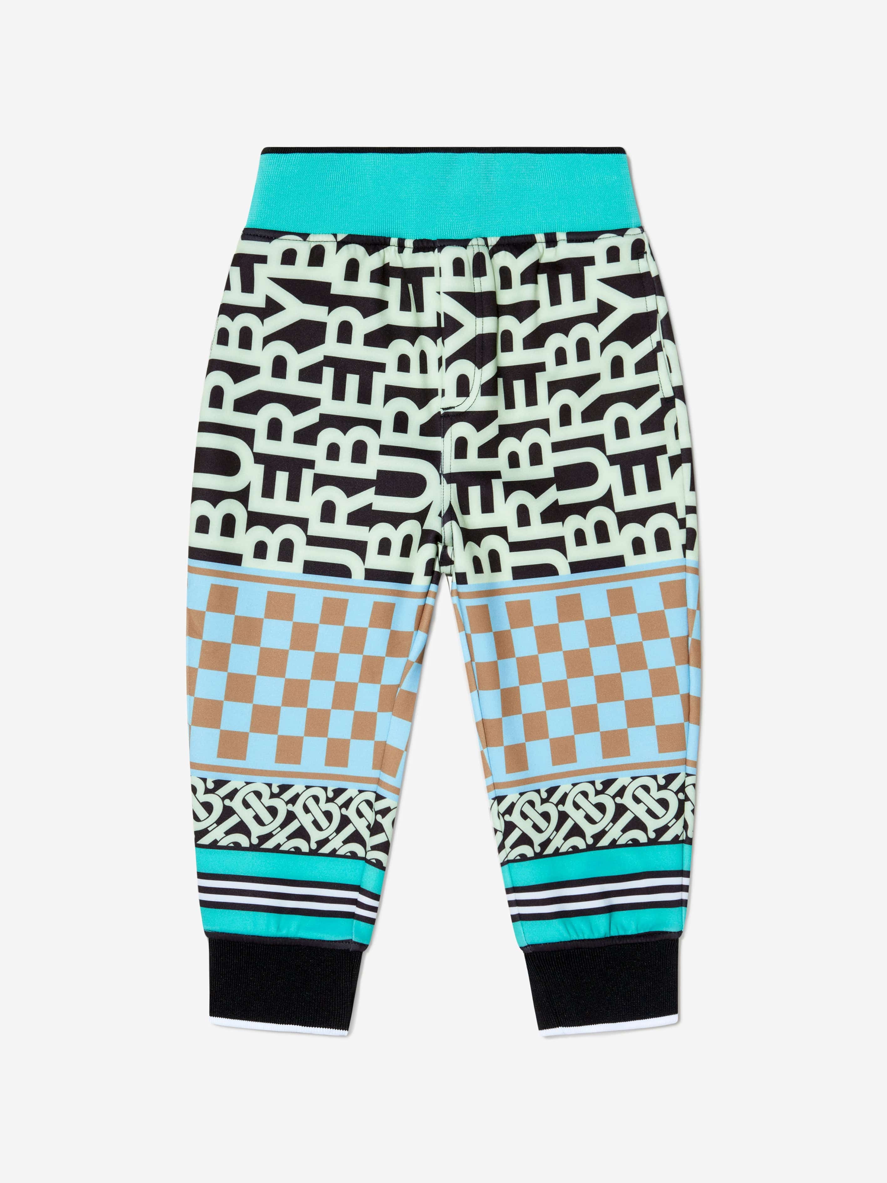 Boys Monogram Patterned Jersey Joggers