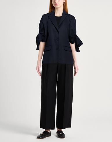 Woman Blazer Midnight blue Size 10 Cotton, Elastane