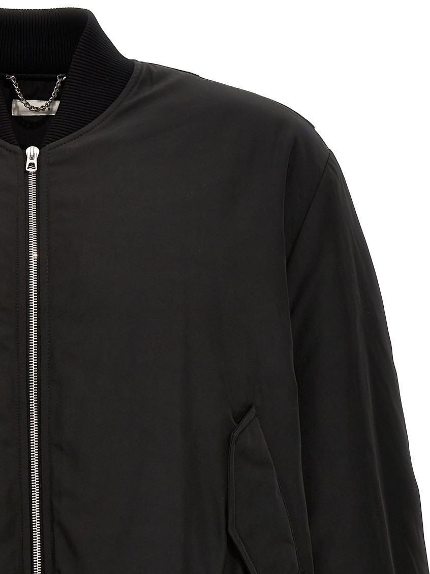 -Nylon Bomber Jacket Giacche Nero-Uomo