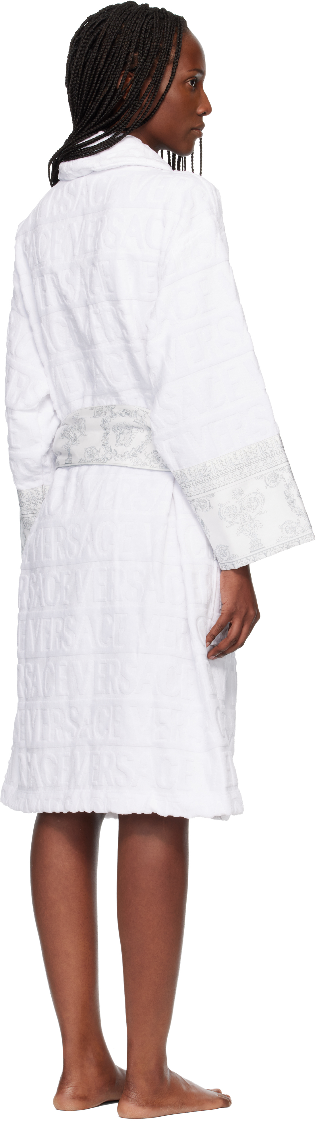 White 'I Heart Baroque' Bathrobe