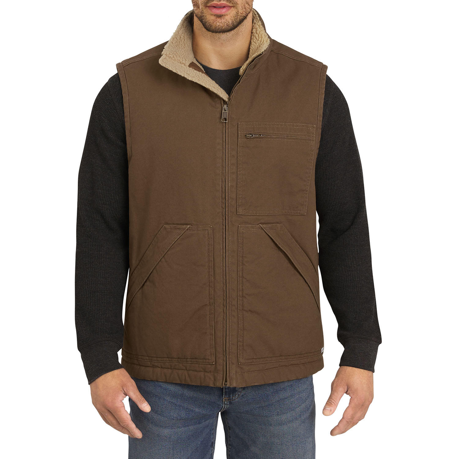 Men's Workwear Vest Khaki3XL:-