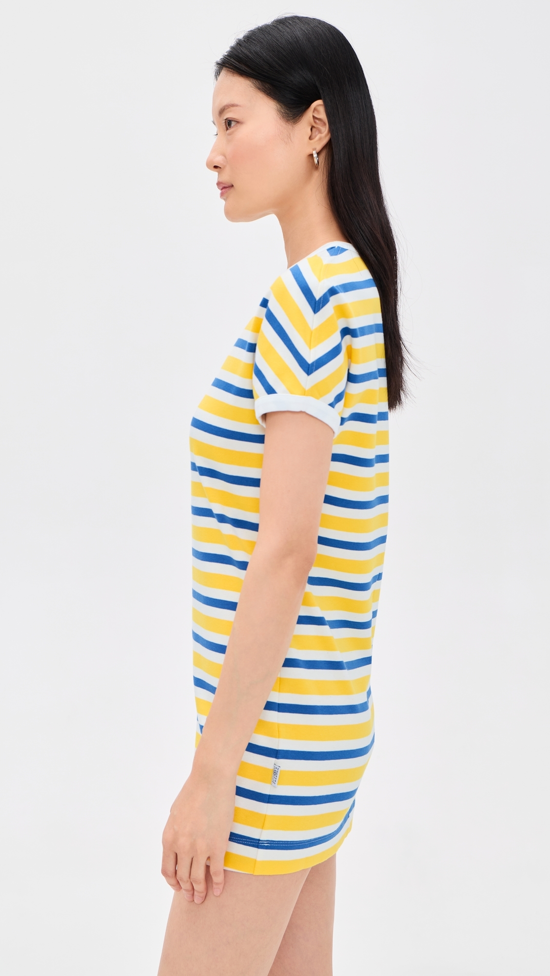 Mini T-Shirt Dress Yellow/Blue/Off White