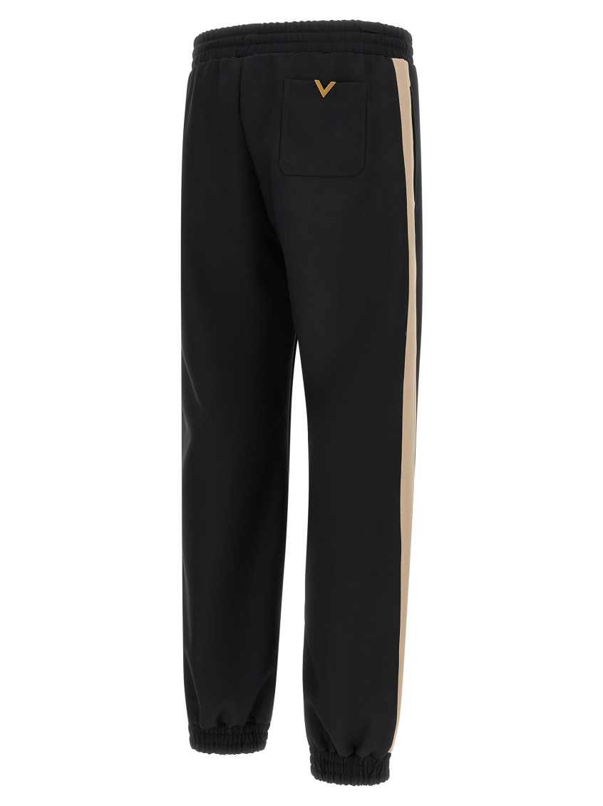 Black Solid Track Pants