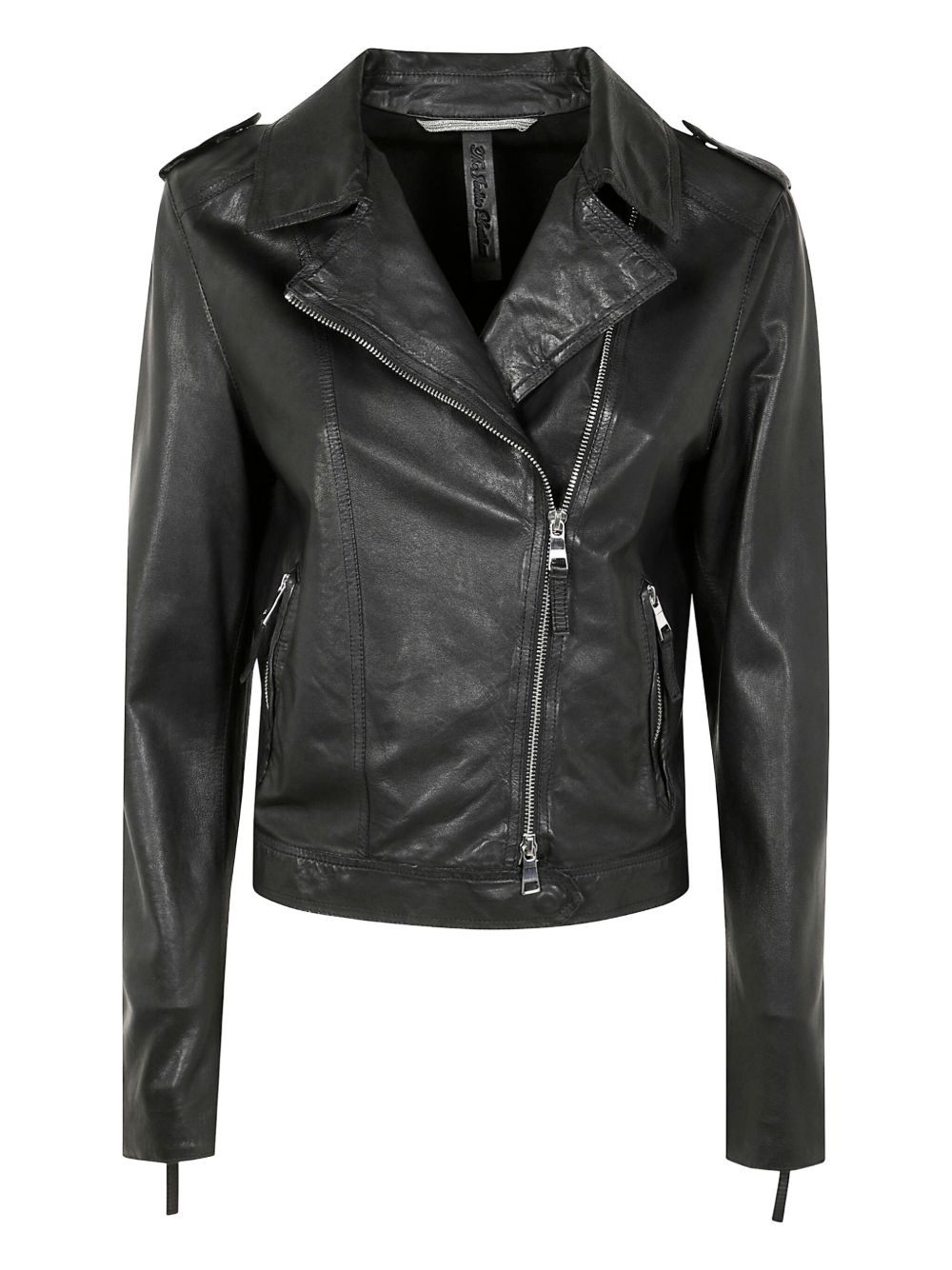 Leather biker jacket - Black