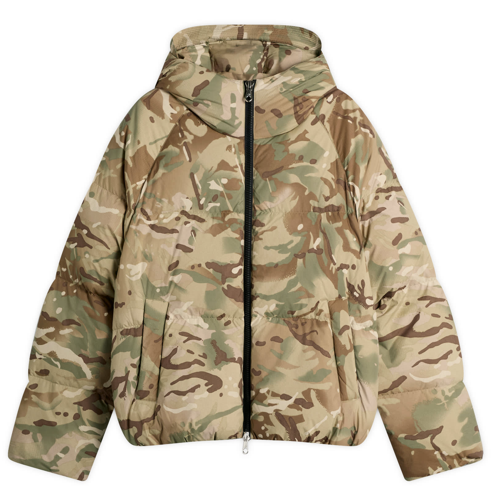 Men's Camo Hooded Down Jacket Multicam