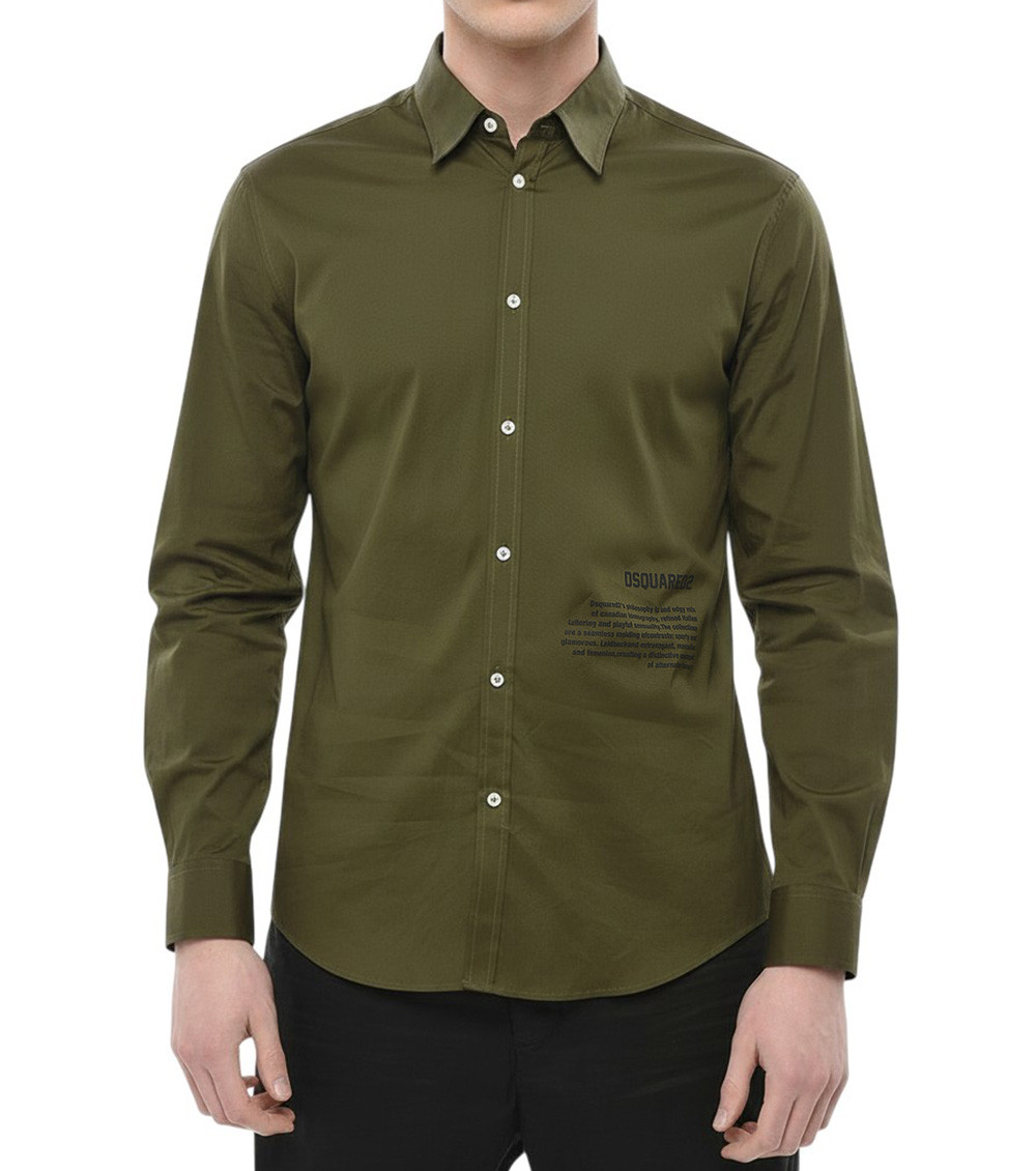 Green Slim Logo Shirt