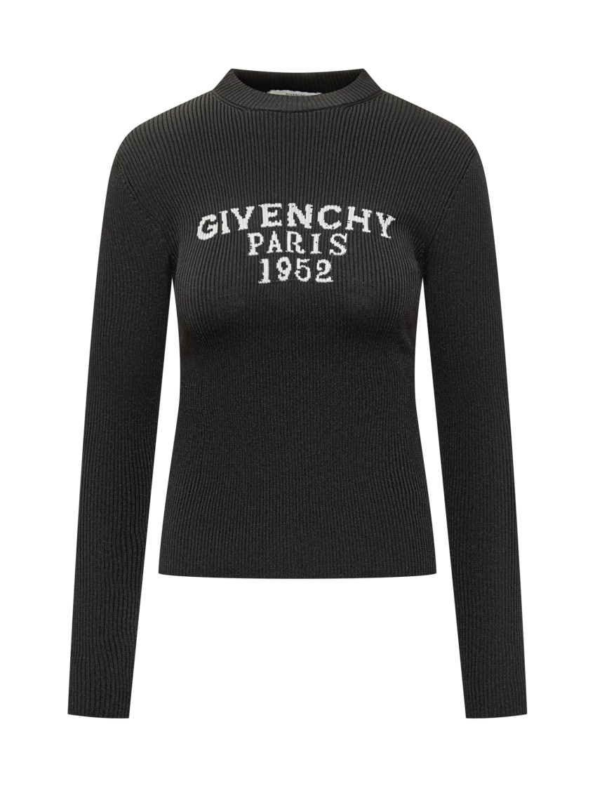Black Logo Crew Neck Sweater