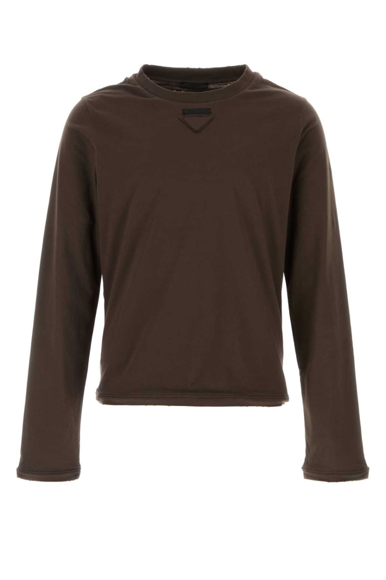 Brown Cotton T-shirt
