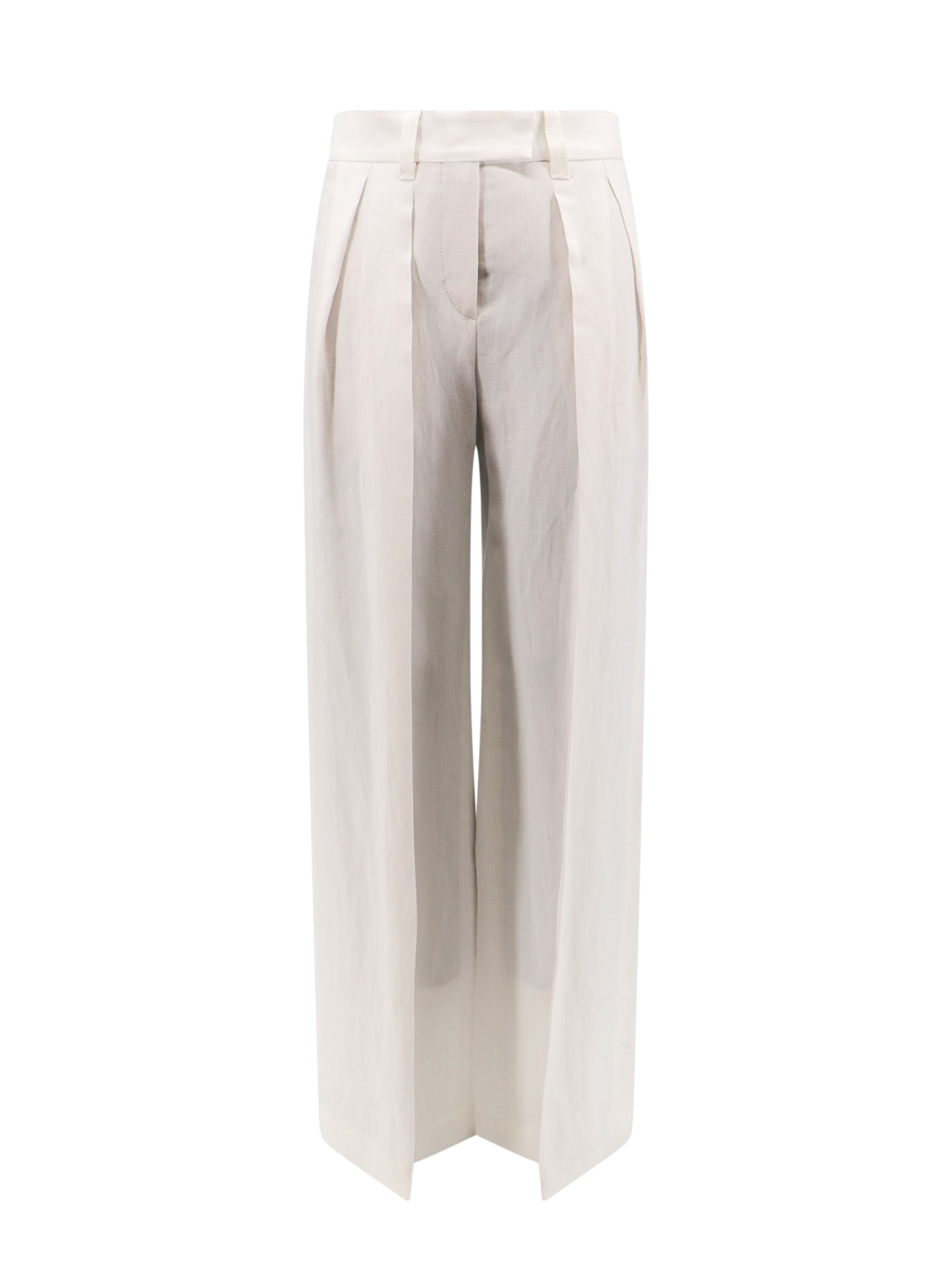 Wide-leg tailored trousers - White