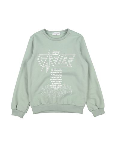 Kid Girl Sweatshirt Sage green Size 12 Cotton
