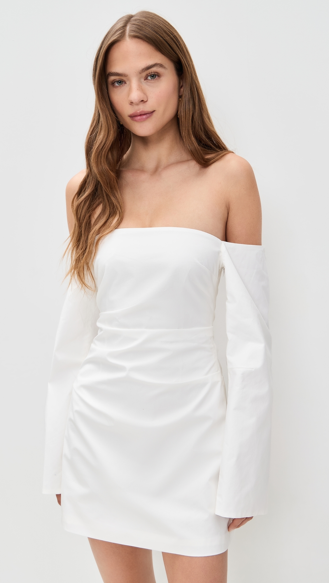 Martina Sleeved Mini Dress Ivory