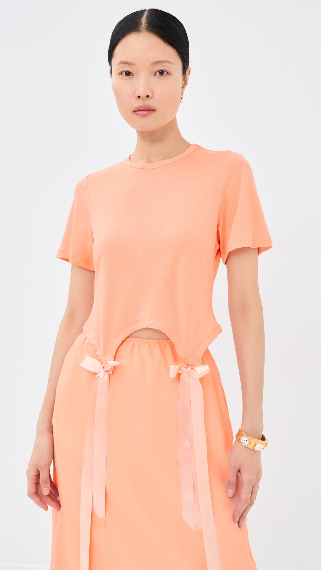 Bow Tail Easy T-Shirt Clementine
