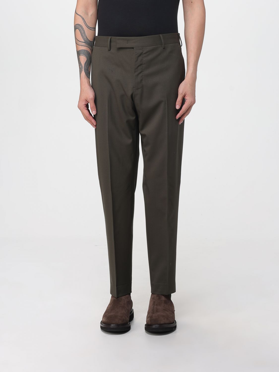 Pants Men color Military