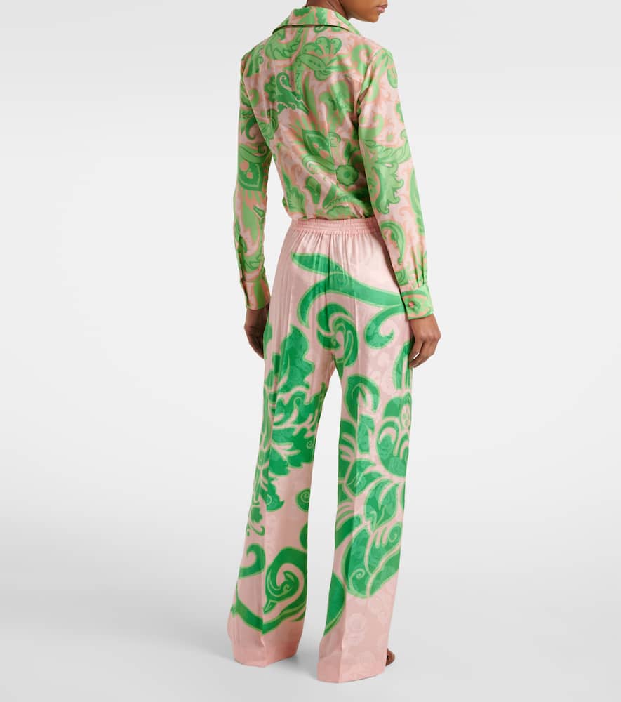 Printed straight pants