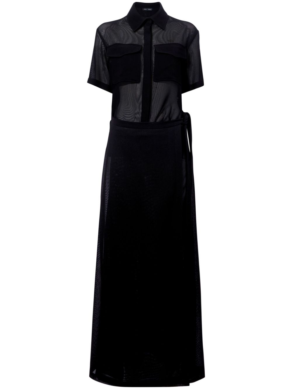 Emory semi-sheer dress - Black