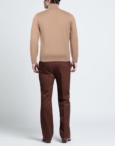 Man Turtleneck Sand Size XL Merino Wool