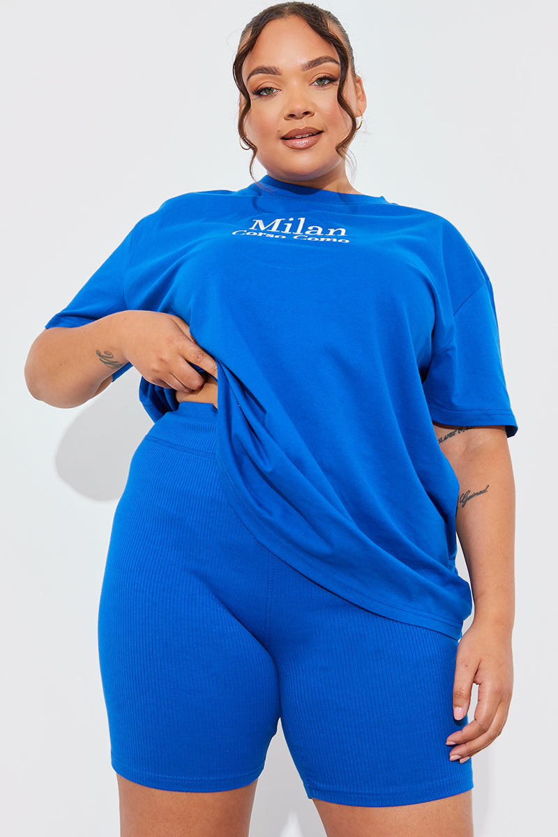 Ribbed High Waisted Cycling Shorts