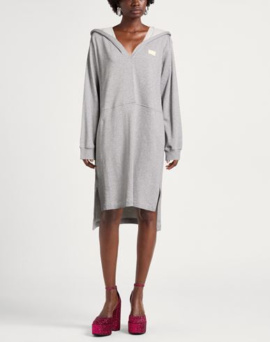 Woman Mini dress Light grey Size S Cotton
