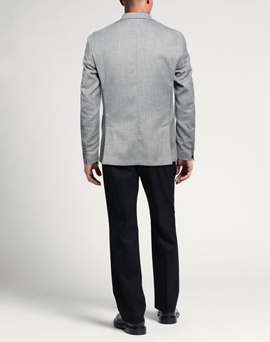 Man Blazer Light grey Size 38 Polyester, Viscose, Acrylic, Elastane
