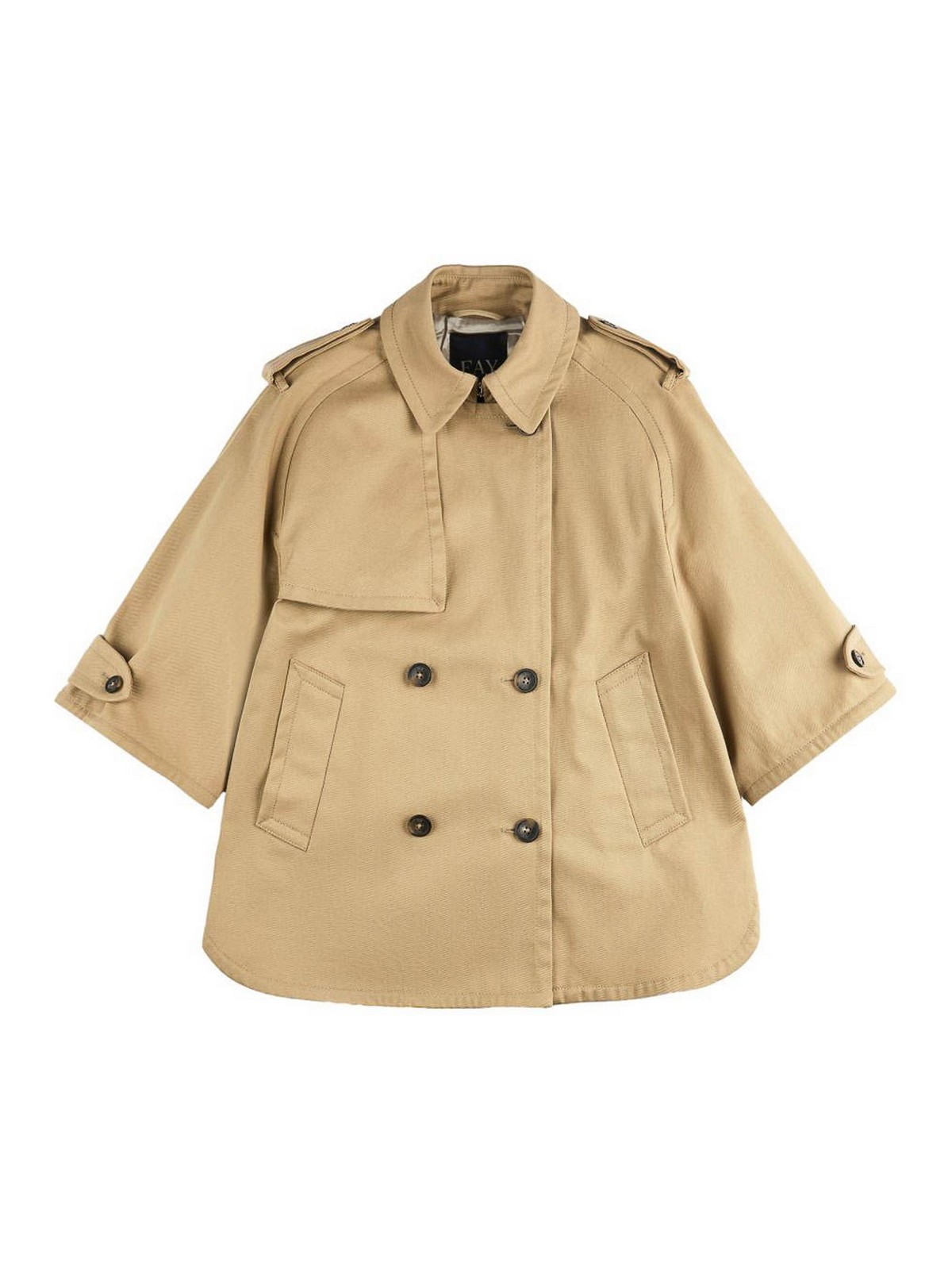 Short-Sleeve Double-Breasted Trench