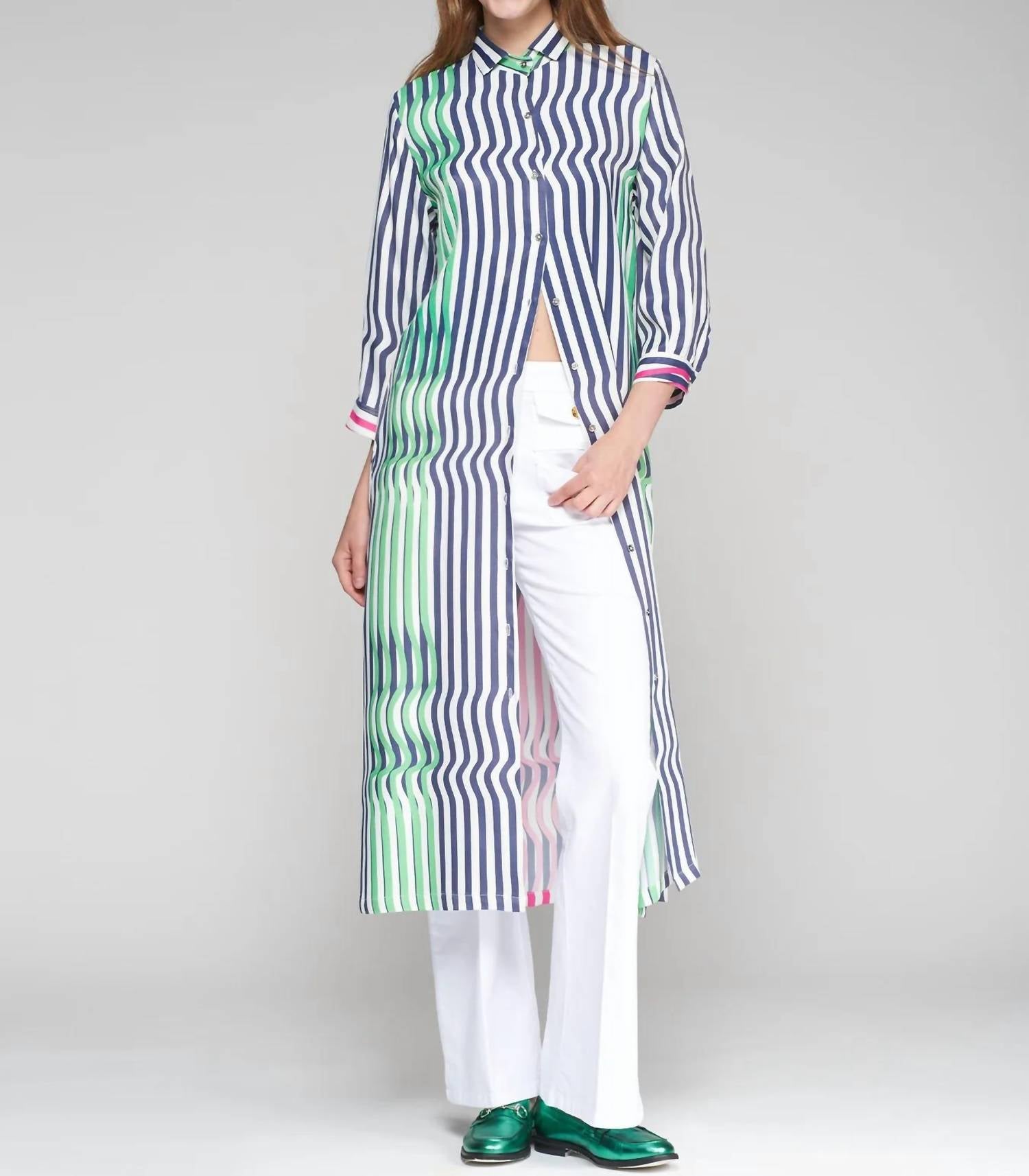 Raya Marino Dress In Verde Rosa