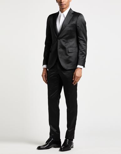 Man Suit Black Size 38 Acetate, Wool
