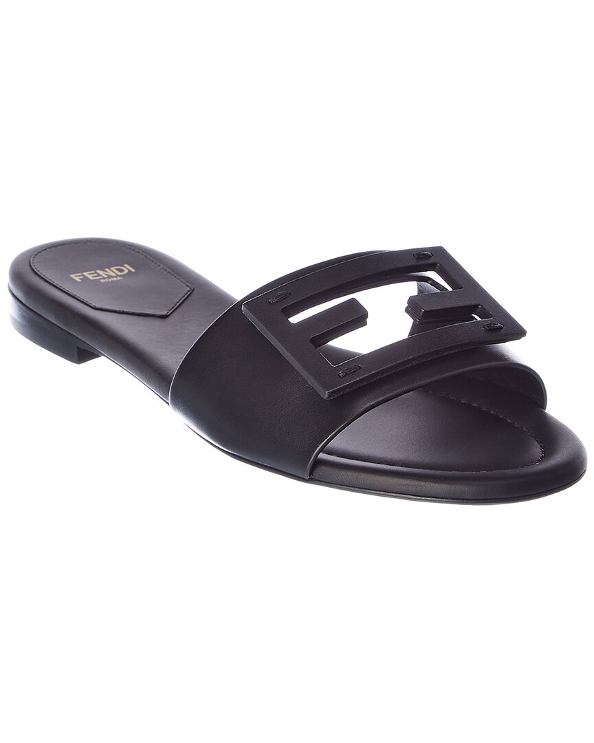 FF Baguette Logo Leather Sandal