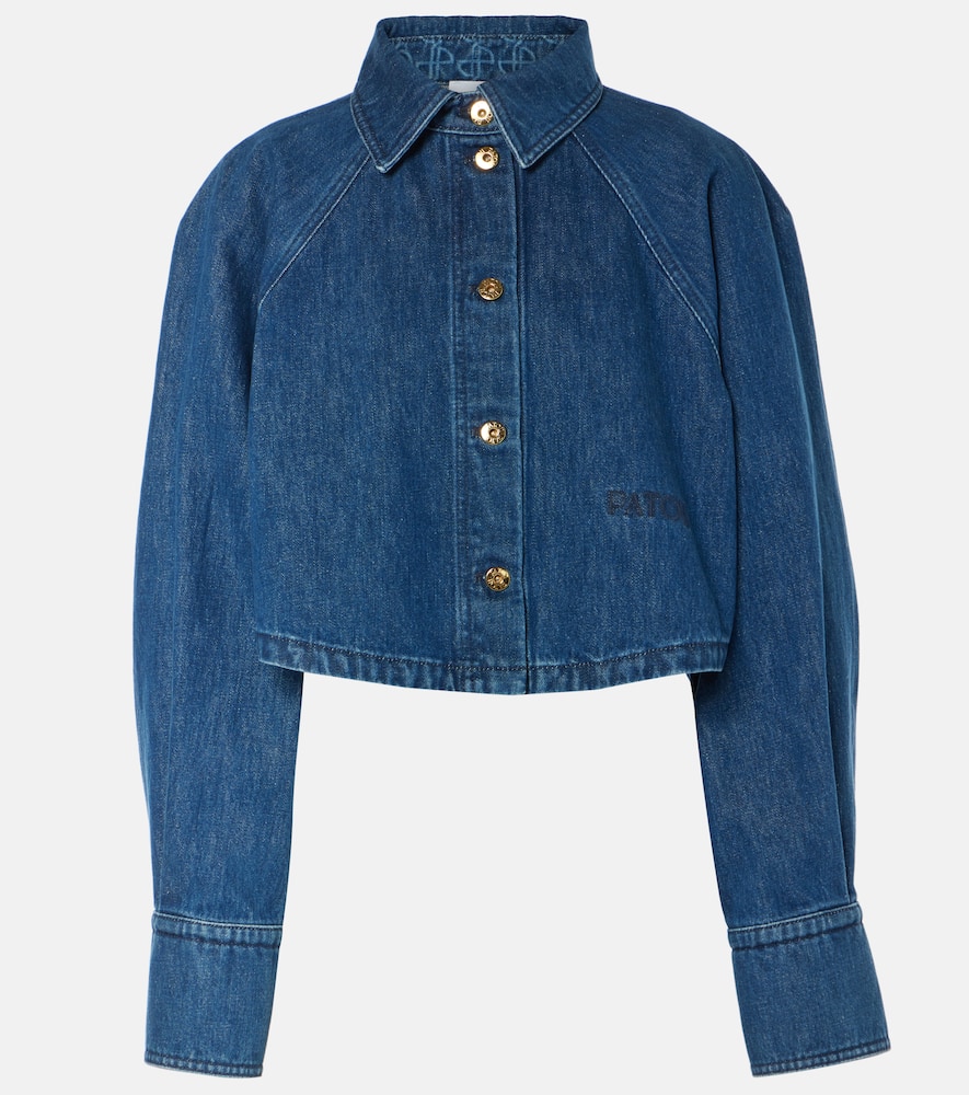 Cropped denim shirt