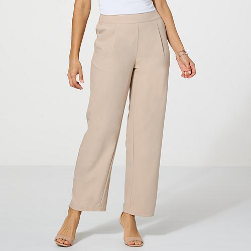 Jaclyn Smith Straight-Leg Pull-On Pant - Black
