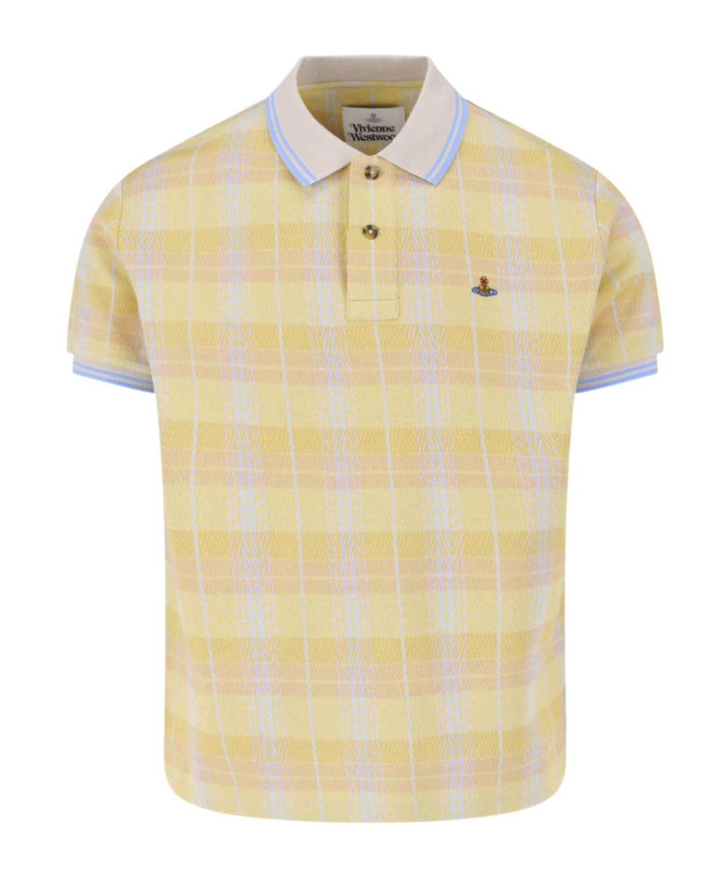 Checked Knit Polo Shirt
