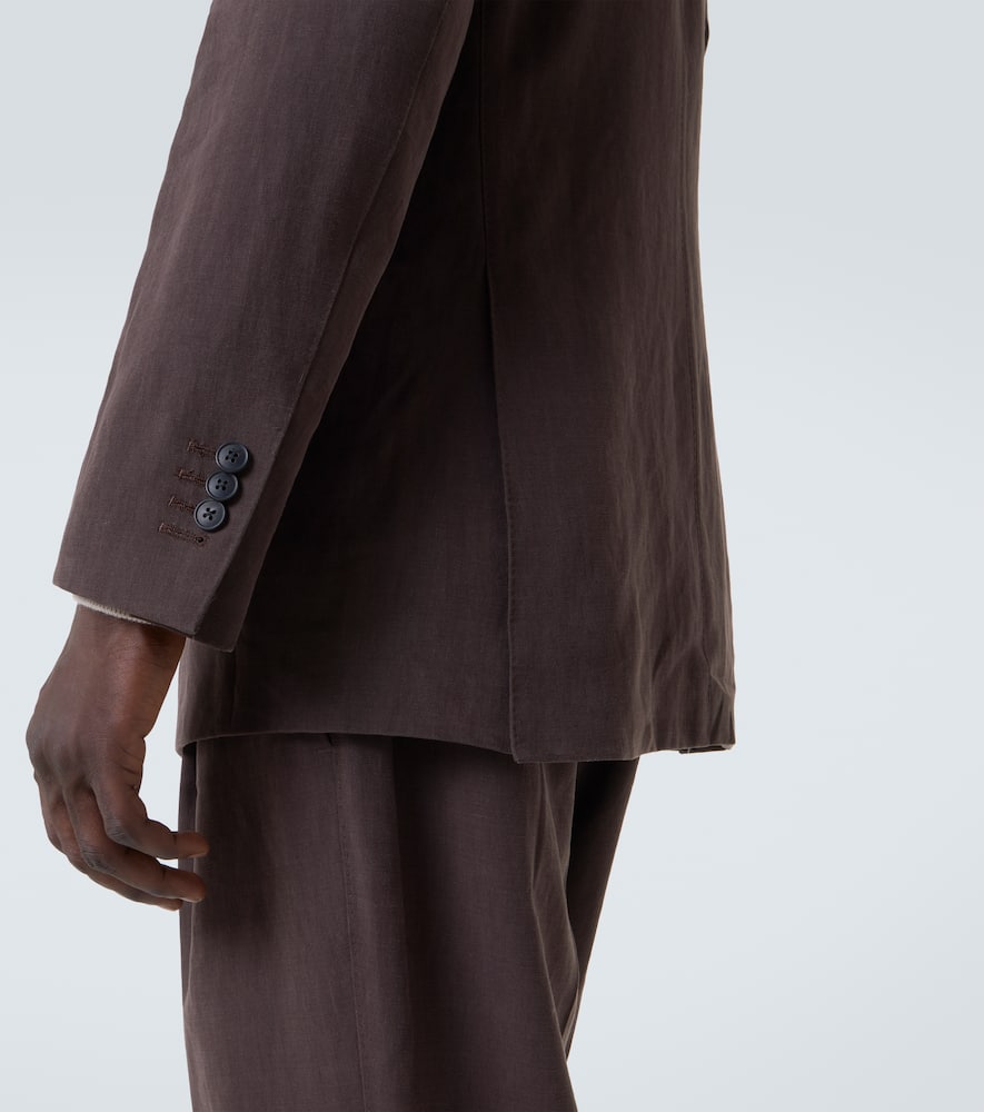 Saman Amel Linen canvas blazer
