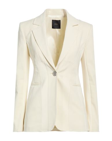Woman Blazer Cream Size 4 Cotton, Elastane