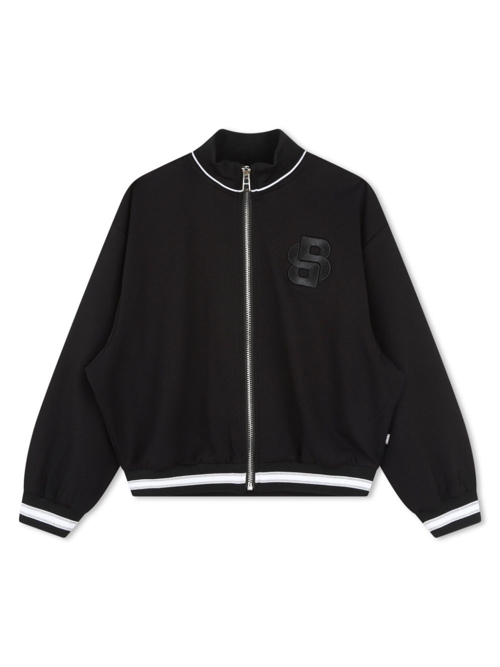 Logo zip-up jacket - Black