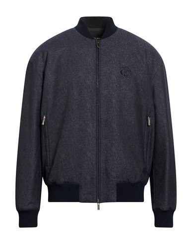 Man Jacket Navy Size 40 Virgin Wool, Viscose, Silk