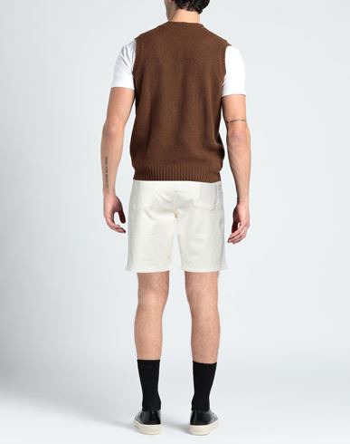 Man Denim shorts Cream