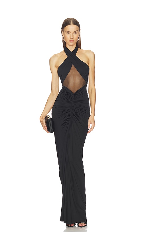 Michael Costello x REVOLVE Caminia Gown in Black. L. Also in M, S, XL