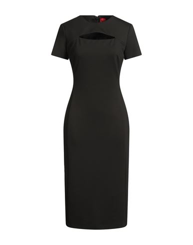 Woman Midi dress Black Size 0 Polyester, Viscose, Elastane