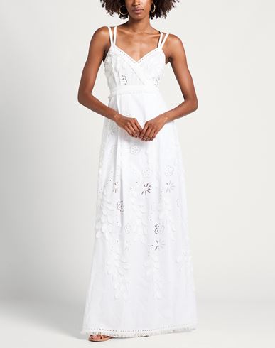 Woman Maxi dress White Size 4 Polyester, Cotton