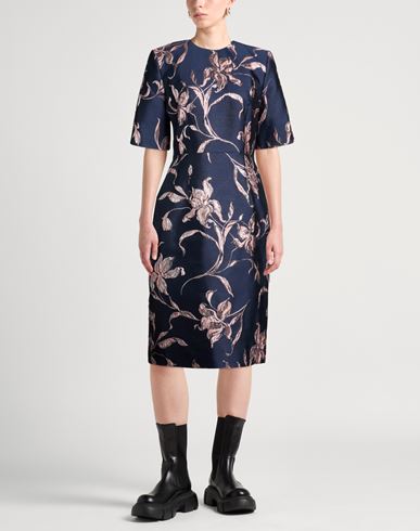 Woman Midi dress Midnight blue Size 10 Polyester, Silk, Metallic Polyester, Polyamide