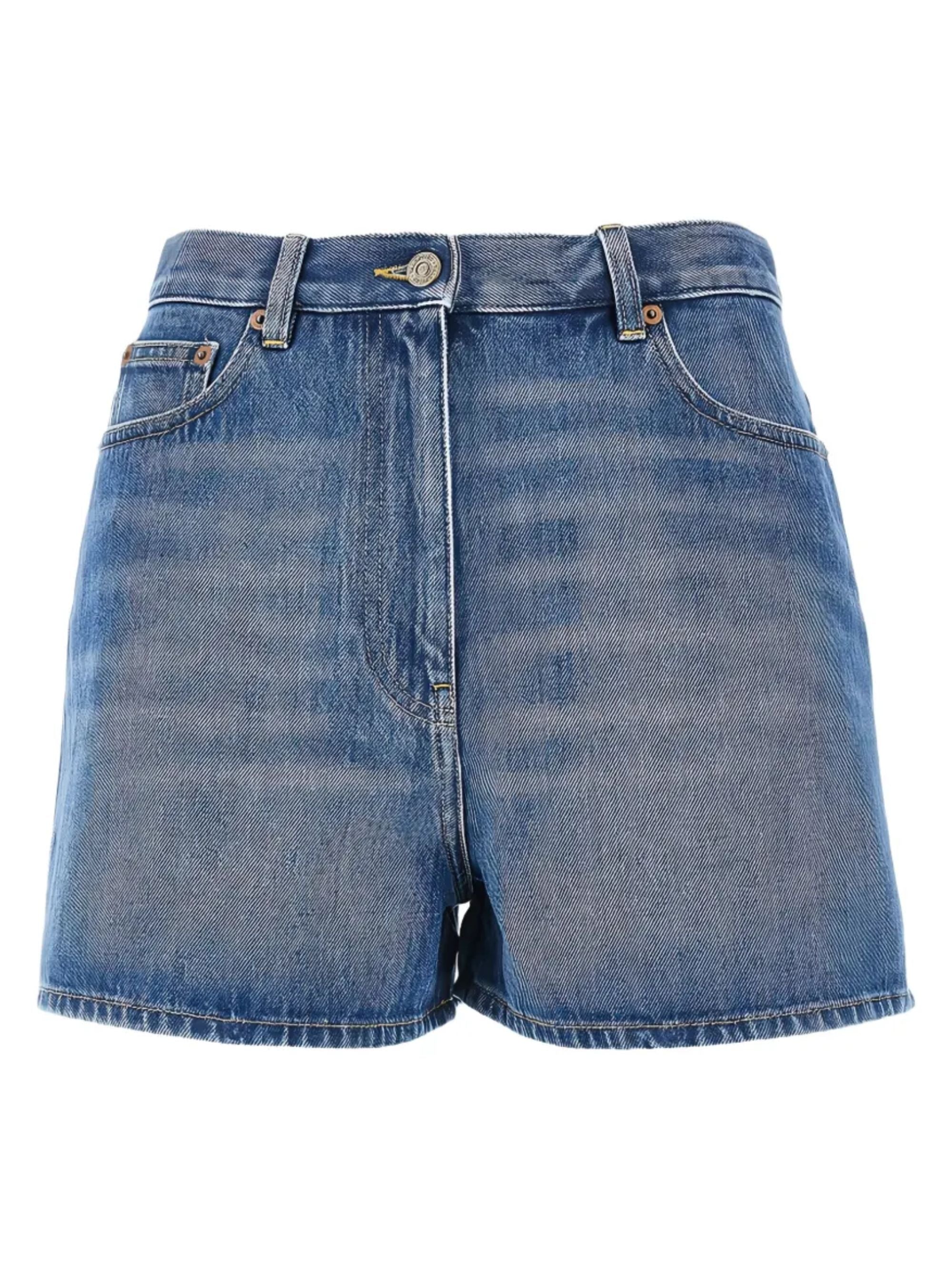 Chic High-Waisted Mini Shorts with Statement Details