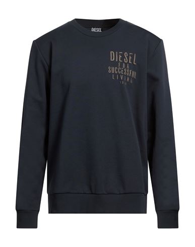 Man Sweatshirt Navy Size XXL Cotton, Elastane