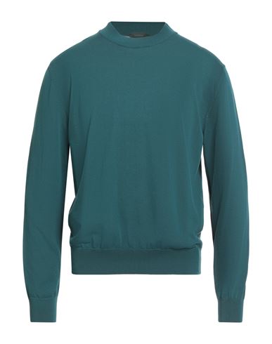 By Slowear Man Sweater Deep teal Size 40 Cotton