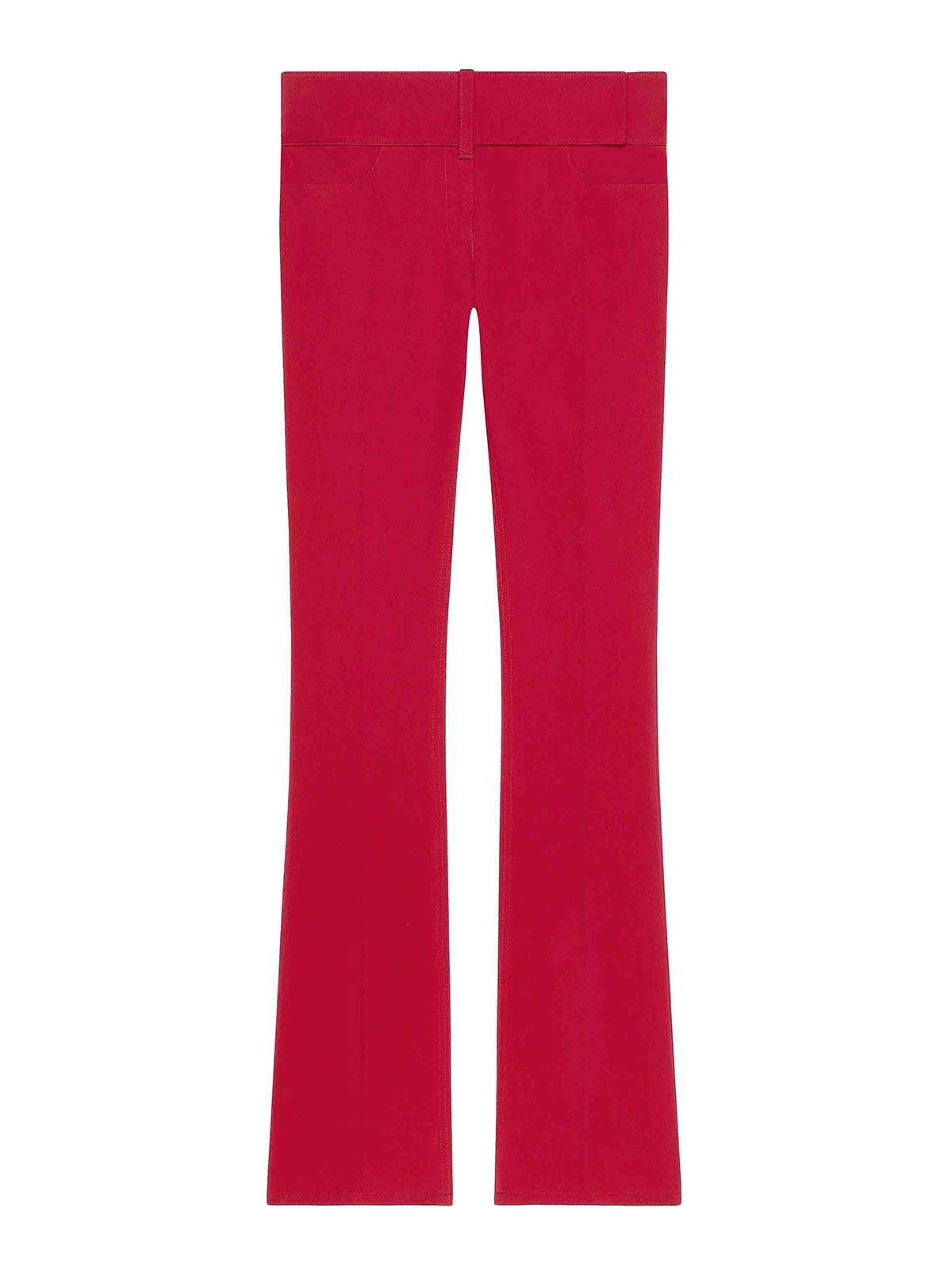 Red Belted Flared Pants