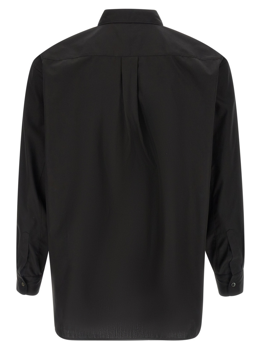 Black Geometric Cut-out Shirt