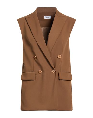 Woman Blazer Brown Size 4 Polyester, Viscose, Elastane
