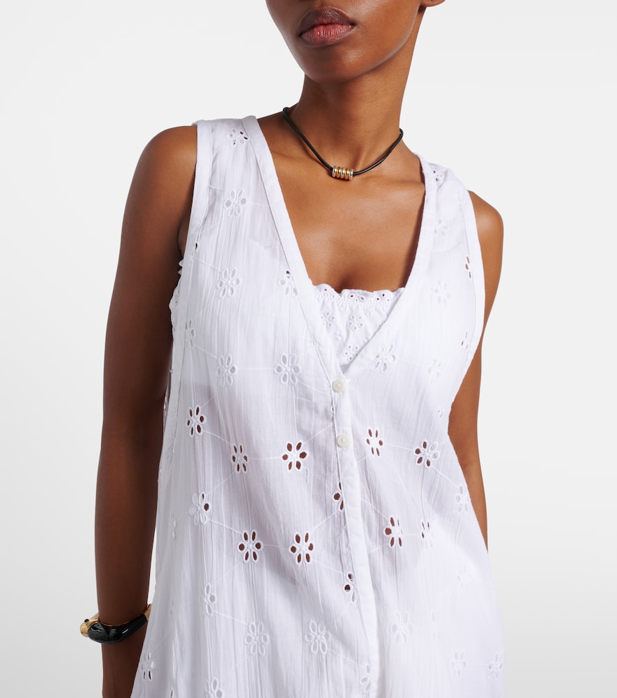 Broderie anglaise cotton beach dress