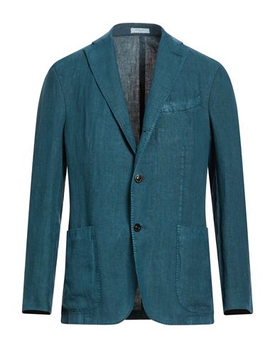 Man Blazer Deep teal Size 40 Linen